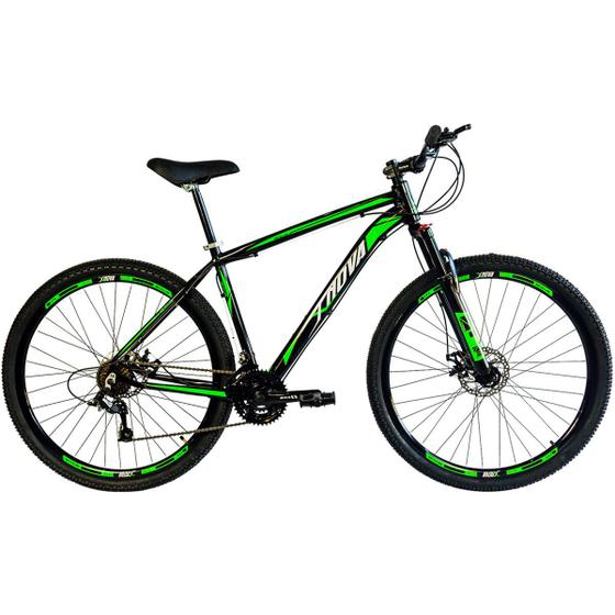 Bicicleta Xnova Attus Aro 29 Susp. Dianteira 24 Marchas - Preto/verde