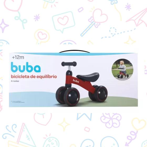 Bicicleta Equilíbrio Andador Sem Pedal Bebê Da Buba Vermelho
