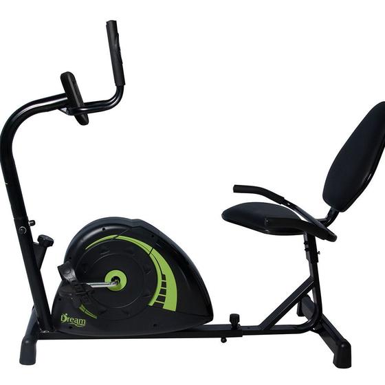 Bicicleta Ergométrica Horizontal Magnética Dream Fitness Concept H com 6 Funções até 120 Kg Preto Imagem de Bicicleta Ergométrica Horizontal Magnética Dream Fitness Concept H com 6 Funções até 120 Kg Preto