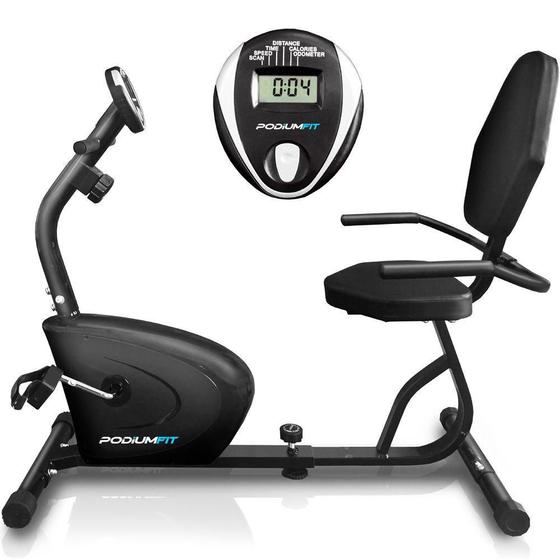 Imagem de Bicicleta Ergométrica Horizontal PodiumFit H90 - Magnética - 8cargas