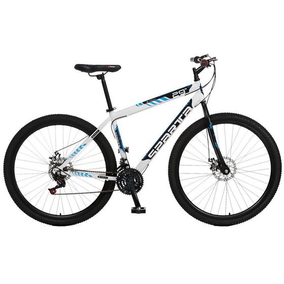 Imagem de Bicicleta Esportiva Aro 29 Freio a Disco Sparta Quadro 19 Aço Branco - Colli Bike