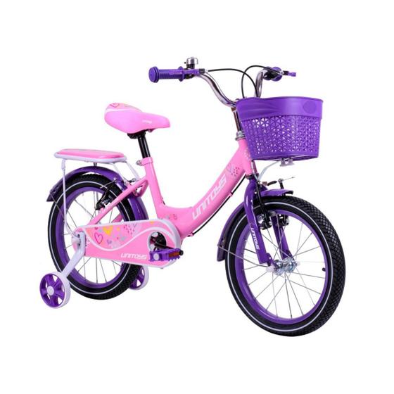 Imagem de Bicicleta Feminina Aro 16 Rosa Tiffany com Cestinha Unitoys