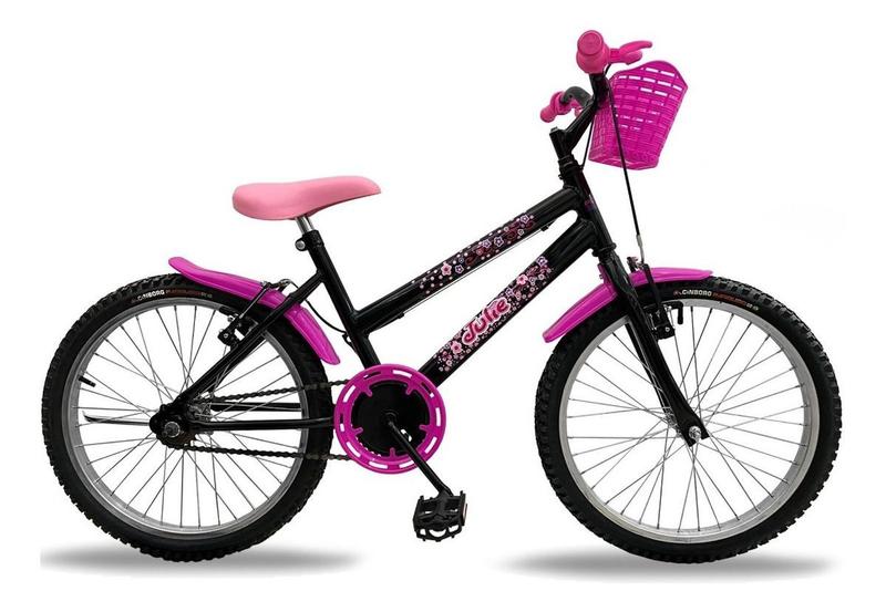 Imagem de Bicicleta Feminina Aro 20 Infantil Preta Power Bike Bella 2023