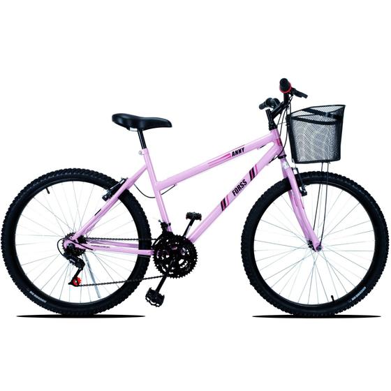 Imagem de Bicicleta Feminina Forss Anny Aro 26 C/cestinha 18 Marchas