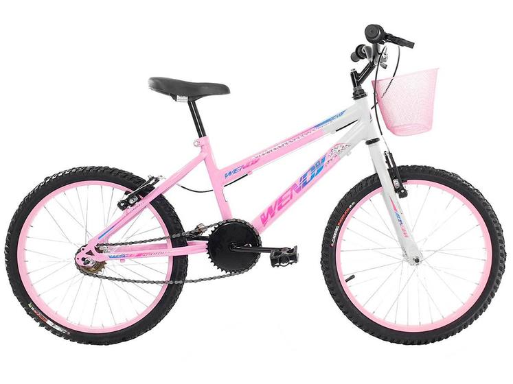 Imagem de Bicicleta Feminina Infantil Passeio Aro 20 Wendy Com Cesta