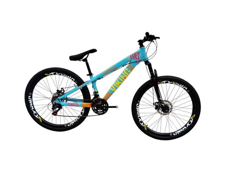 Imagem de Bicicleta Freeride Aluminio Tuff 25 Aro 26 24V Vikingx Rodas Vmaxx  Suspensão Dianteira Cambio Importado