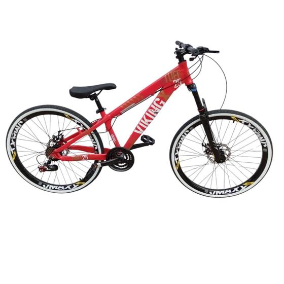 Imagem de Bicicleta Freeride Aluminio Tuff 25 Aro 26 24V Vikingx Rodas Vmaxx  Suspensão Dianteira Cambio Importado