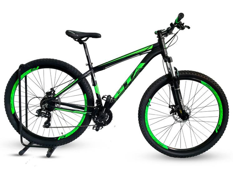 Bicicleta GTA NX11 Preta e Verde - Shimano 24v - Bicicleta - Magazine Luiza