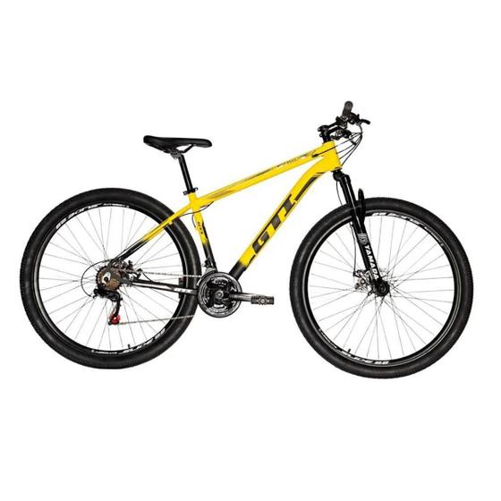 Imagem de Bicicleta GTI Roma Aro 29 Quadro 19 Alumínio Amarela/Preto 24V .