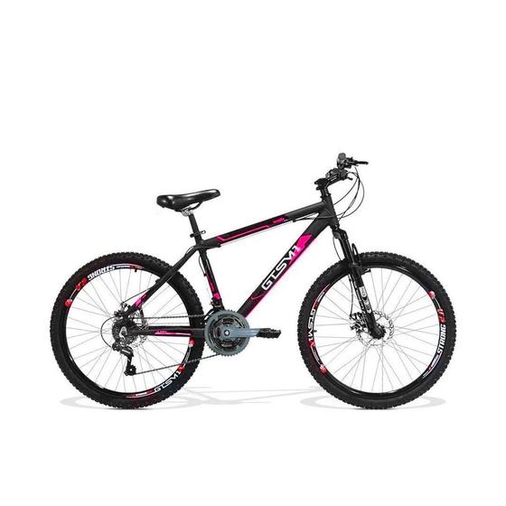 Bicicleta Gts M1 Walk New Disc T19 Aro 26 Susp. Dianteira 21 Marchas - Preto/roxo