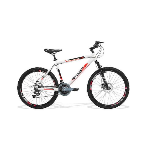 Bicicleta Gts M1 Walk New Disc T17 Aro 26 Susp. Dianteira 21 Marchas - Branco/vermelho