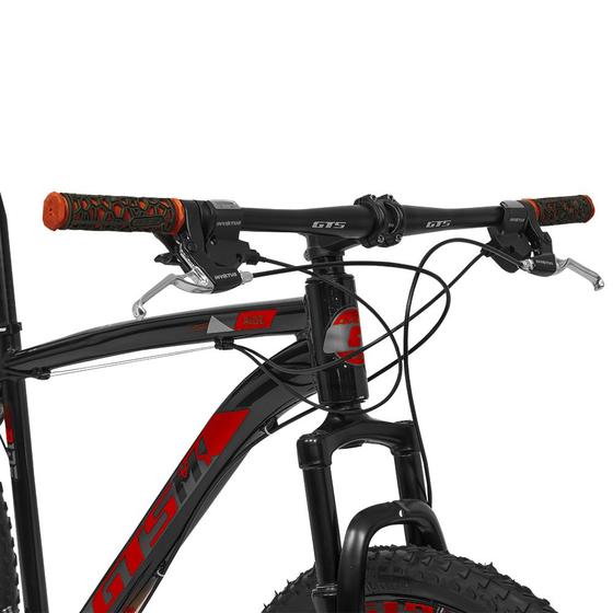 Bicicleta Gts M1 Ride New T17 Aro 29 Susp. Dianteira 21 Marchas - Preto/vermelho