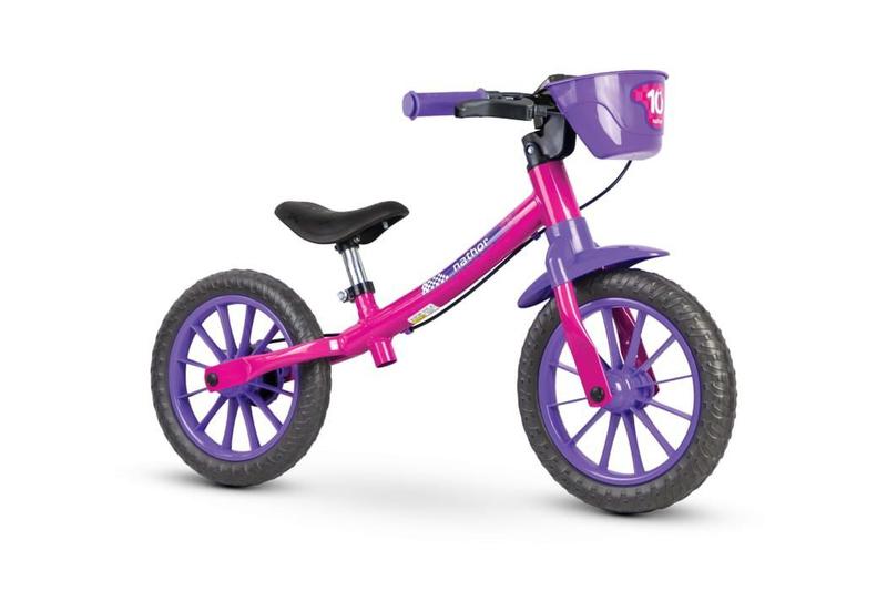 Imagem de Bicicleta Infantil Aro 12 Balance Sem Pedal Feminina Nathor Equilíbrio