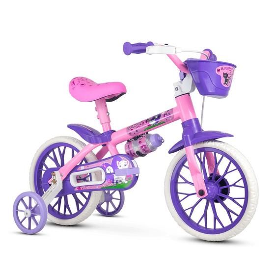 Imagem de Bicicleta Infantil Aro 12 com Rodinhas Cat - Nathor