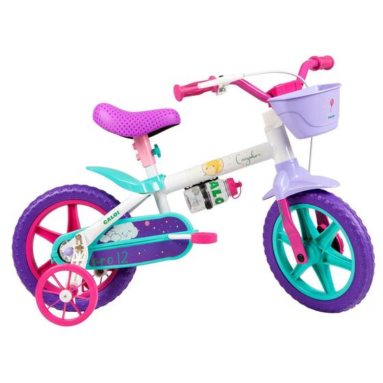 Imagem de Bicicleta Infantil Aro 12 Com Rodinhas Menina Cecizinha - Caloi