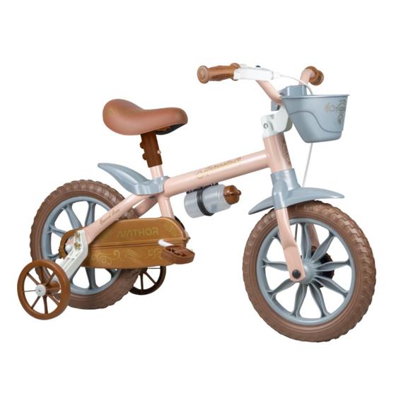 Imagem de Bicicleta infantil aro 12 meninas antonella baby rosa com garrafinha cestinha e rodinhas