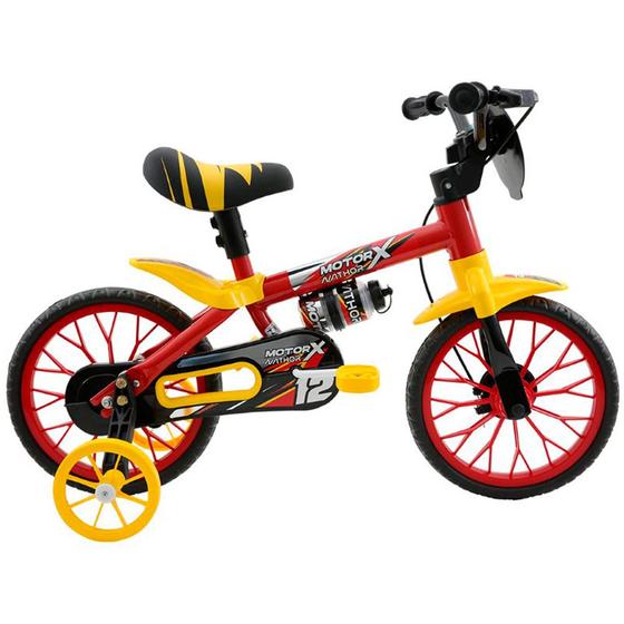 Imagem de Bicicleta Infantil Aro 12 Nathor Cairu Motor X com Rodinhas Laterais