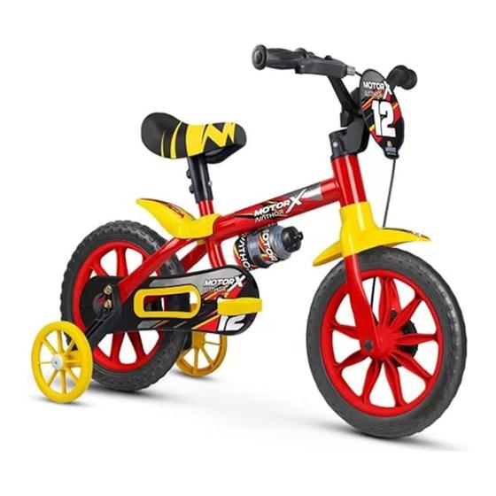 Imagem de Bicicleta Infantil Aro 12 Nathor Motor X com Rodinhas
