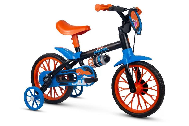 Imagem de Bicicleta Infantíl Aro 12 Power Rex Caloi Nathor Pt - Partir de 3 Anos C/rodinhas 