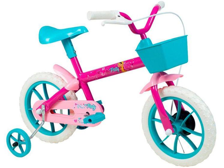 Imagem de Bicicleta Infantil Aro 12 Verden Bikes Paty - Pink e Turquesa com Rodinhas