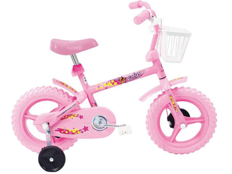 Imagem de Bicicleta Infantil Aro 12 Verden Fofys Rosa - Com Rodinhas com Cesta