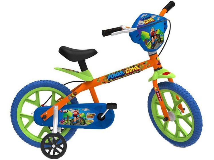 Bicicleta Infantil Aro 14 Bandeirante Power Game - Laranja Menor preço em Bicicleta Infantil Aro 14 Bandeirante Power Game - Laranja