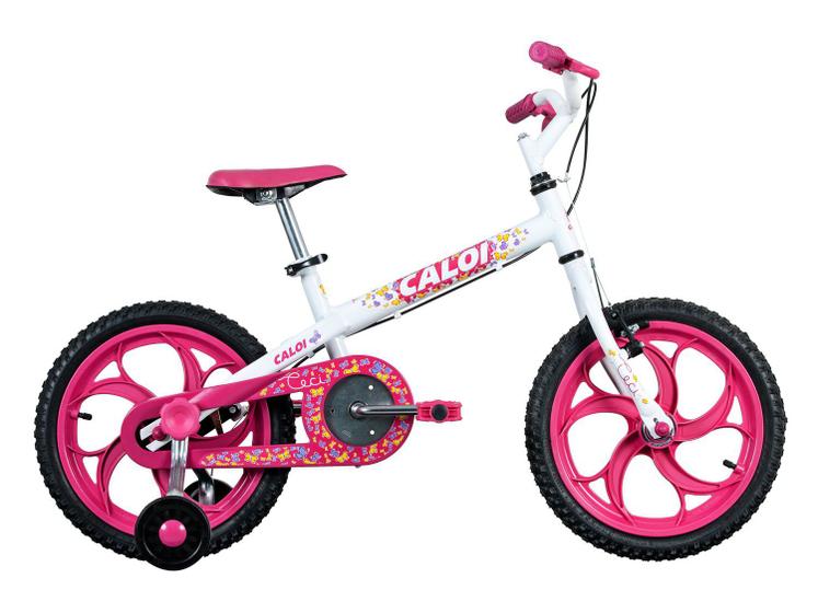 Imagem de Bicicleta Infantil Aro 16 Caloi Ceci Branco e Rosa