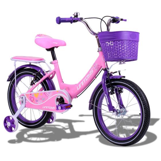 Bicicleta infantil Aro 16 Feminina Love Rosa Garupa e Pezinhos Menor preço em Bicicleta infantil Aro 16 Feminina Love Rosa Garupa e Pezinhos