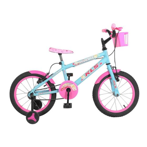 Bicicleta Kls Monster Aro 16 Rígida 1 Marcha - Azul/rosa