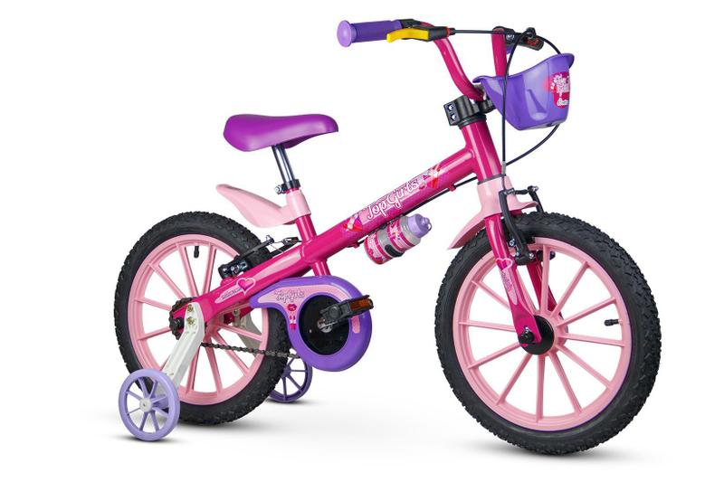 Imagem de Bicicleta Infantil Aro 16 Menina Top Girl Com Rodinhas Nathor