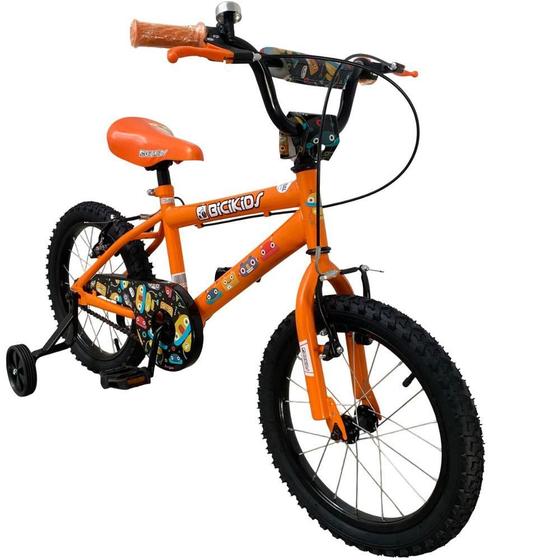 Bicicleta Infantil Aro 16 Menino Bicikids Robo Resistente com Rodinhas Removíveis para Segurança e Diversão nas Aventuras Menor preço em Bicicleta Infantil Aro 16 Menino Bicikids Robo Resistente com Rodinhas Removíveis para Segurança e Diversão nas Aventuras