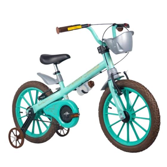 Imagem de Bicicleta Infantil Aro 16 Nathor Antonella Verde C/ Cestinha