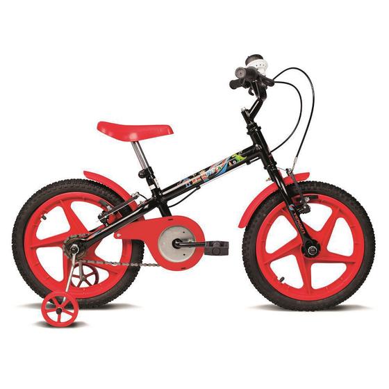 Imagem de Bicicleta Infantil Aro 16 Rock Preto e Vermelha Verden Bikes