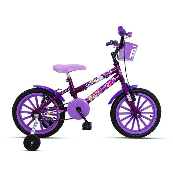 Imagem de Bicicleta Infantil Aro 16 Roda Alumínio Paty Violeta - Ello Bike