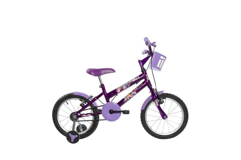 Bicicleta Infantil Aro 16 Roda Alumínio Paty Violeta - Ello Bike Menor preço em Bicicleta Infantil Aro 16 Roda Alumínio Paty Violeta - Ello Bike