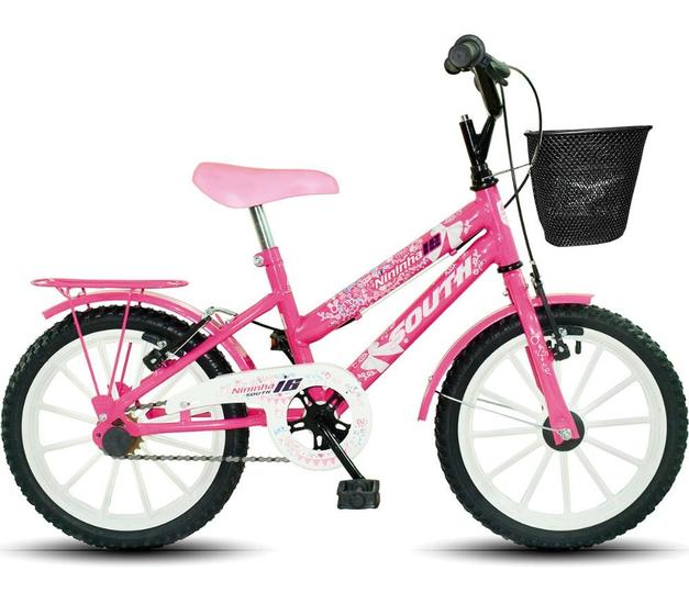 Imagem de Bicicleta infantil Aro 16 South Nininha Cesto e Paralama meninas