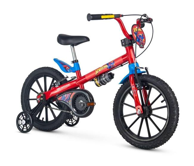 Bicicleta Infantil Aro 16 Spider Man - Nathor Menor preço em Bicicleta Infantil Aro 16 Spider Man - Nathor
