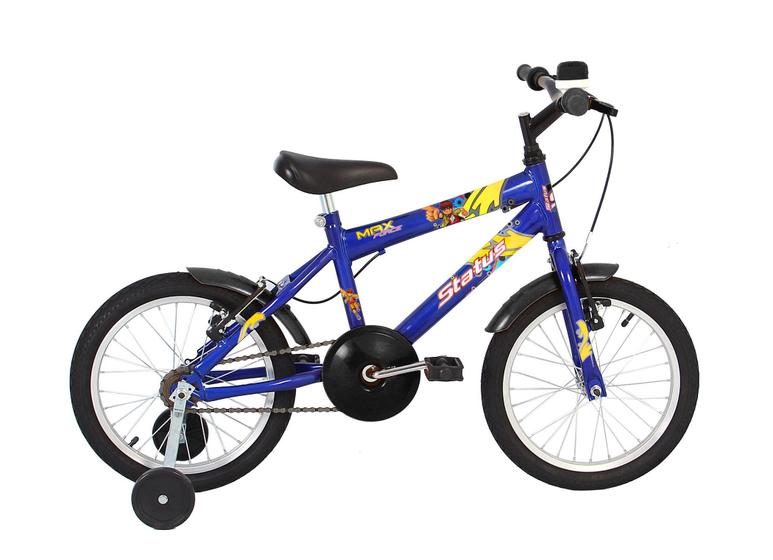 Bicicleta Status Bike Max Force Aro 16 Rígida 1 Marcha - Azul