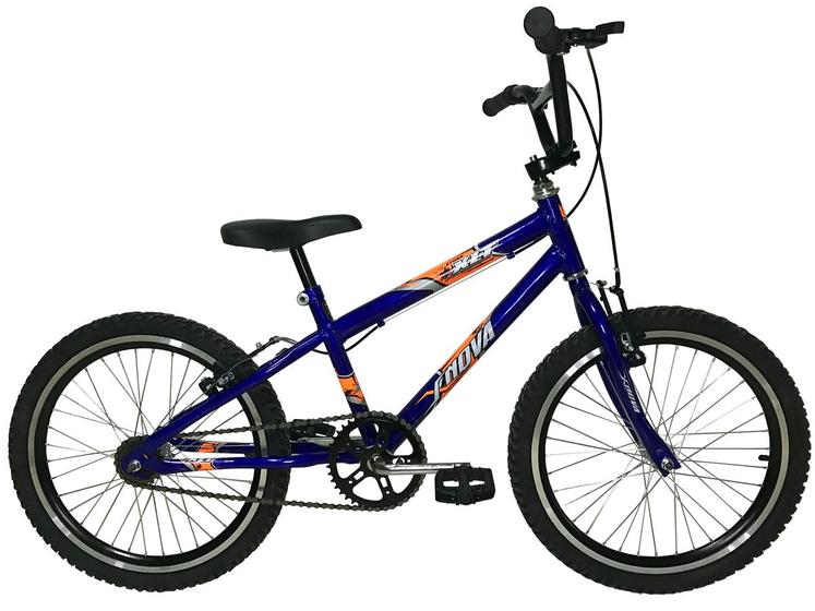 Bicicleta Xnova Cross Aro 20 Rígida 1 Marcha - Azul/laranja