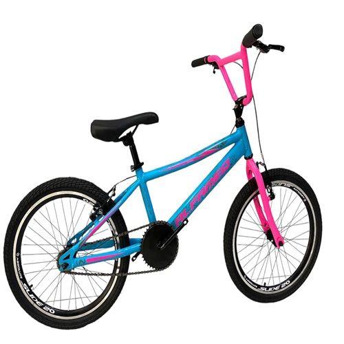 Imagem de Bicicleta  Infantil Aro 20 Alfameq Jump Freestyle Cross Azul com Rosa