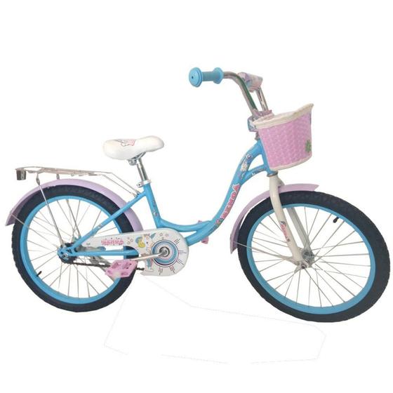 Imagem de Bicicleta Infantil Aro 20 Benoá Unicórnio com Cestinha