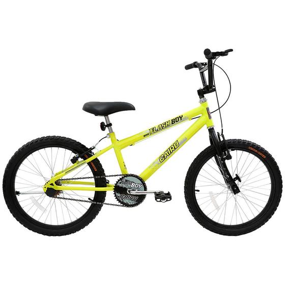 Bicicleta Cairu Flash Aro 20 Rígida 1 Marcha - Amarelo