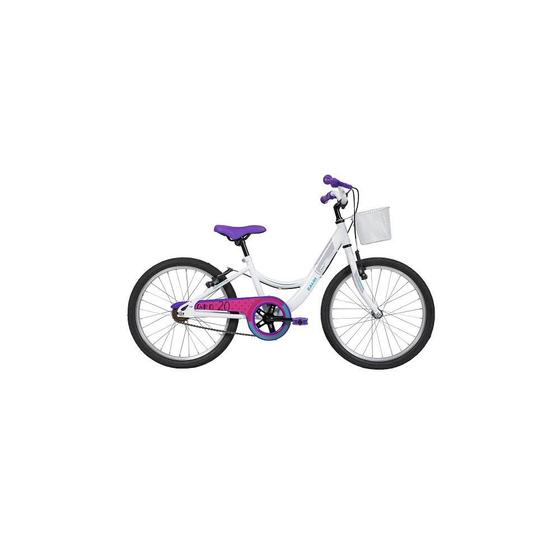 Imagem de Bicicleta Infantil Aro 20 Caloi Ceci com Cesto Branco/Lilás