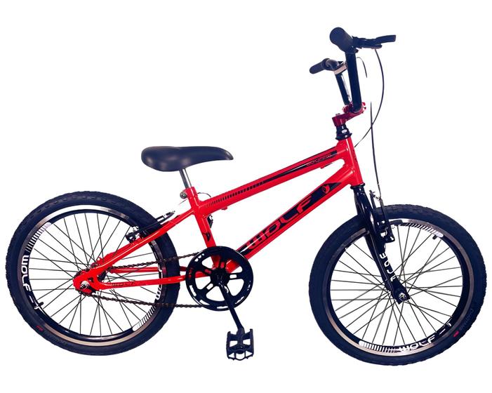 Imagem de Bicicleta infantil aro 20 CROSS BMX PNEU AZUL - WOLF BIKE