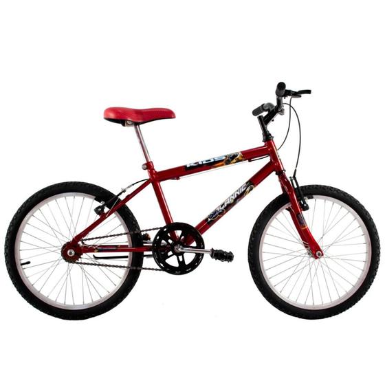 Bicicleta Dalannio Bike Cross Kids Aro 20 Rígida 1 Marcha - Vermelho