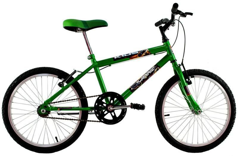 Imagem de Bicicleta Infantil Aro 20 Masculina Cross Kids Verde Neon