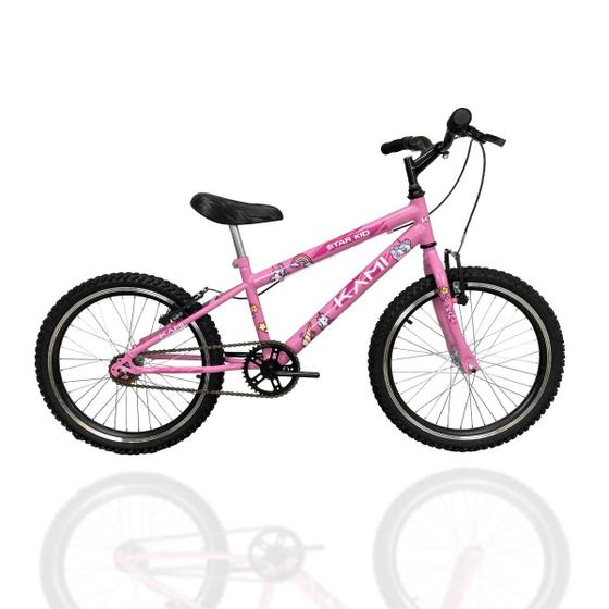 Imagem de Bicicleta Infantil Aro 20 Mtb Kami Fadas Criança 6 a 10 Anos