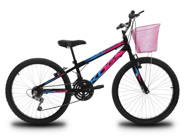 Imagem de Bicicleta Infantil Aro 24 KOG Feminina 18V Shimano e Cesta