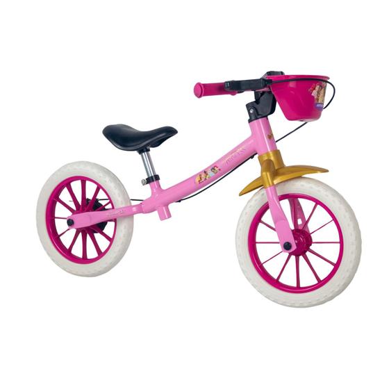 Imagem de Bicicleta Infantil Balance Bike Princesa Rosa Menina Criança