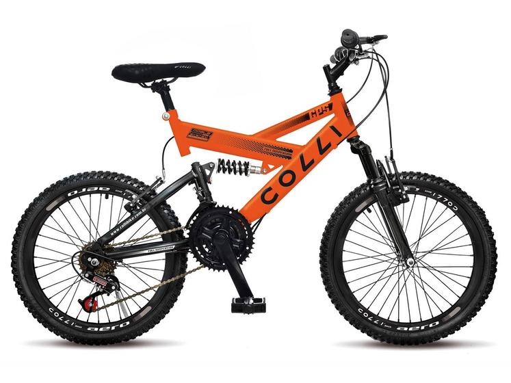 Bicicleta Infantil Colli GPS Dupla Suspensão Aro 20 V-Break Laranja Neon é ruim? Bicicleta Infantil Colli GPS Dupla Suspensão Aro 20 V-Break Laranja Neon é boa?